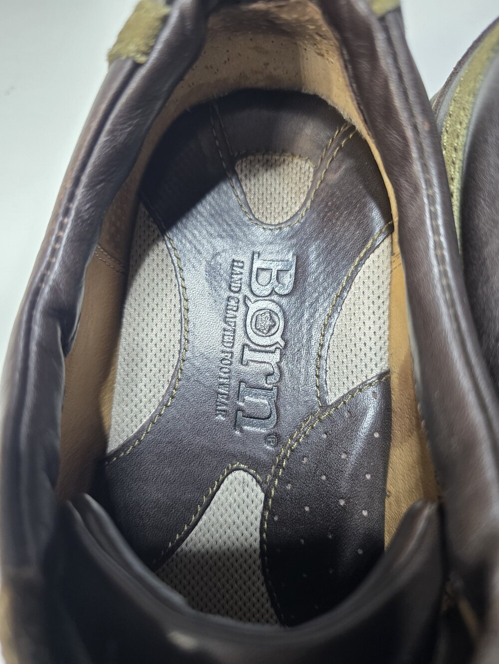 Børn Vintage leather and suede casual Oxfords/Sneakers Men Size 10.5 - Picture 8 of 12